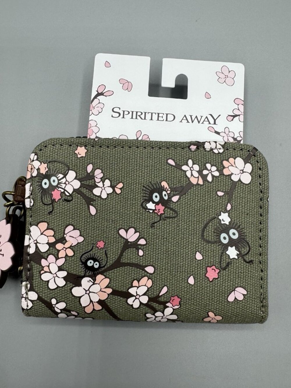 Studio Ghibli Spirited Away Soot Sprites Cherry Blossom Mini Wallet NEW